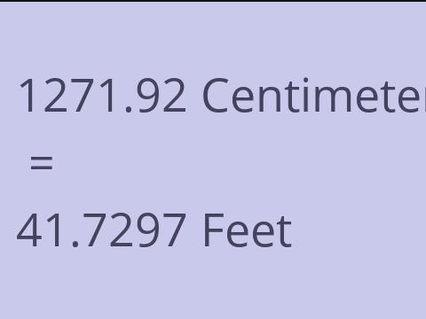 1271.92 CM TO FEET