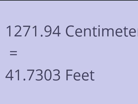 1271.94 CM TO FEET