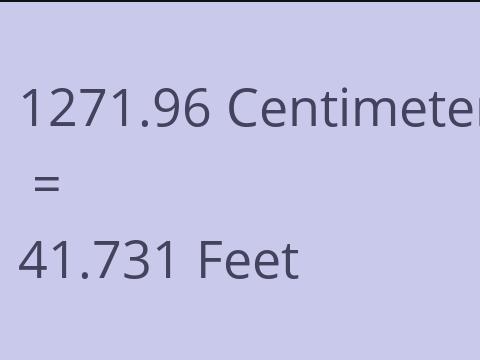 1271.96 CM TO FEET