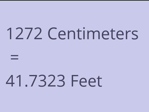 1272 CM TO FEET