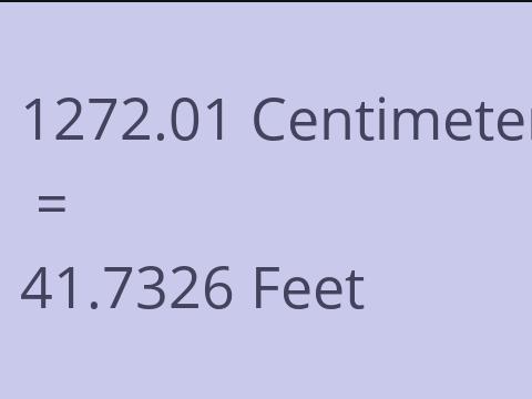 1272.01 CM TO FEET