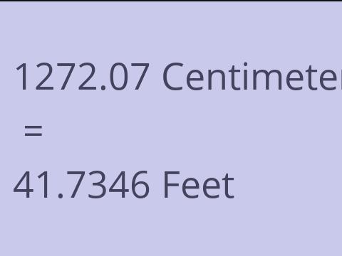 1272.07 CM TO FEET