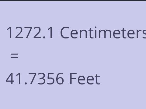 1272.1 CM TO FEET