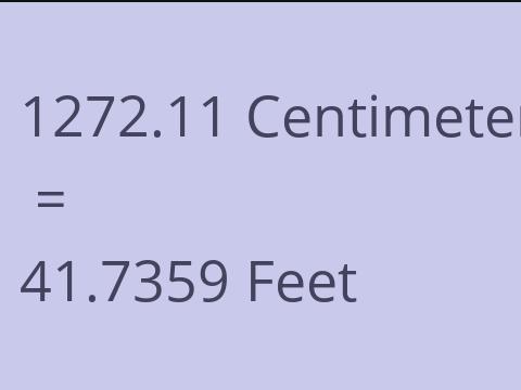 1272.11 CM TO FEET