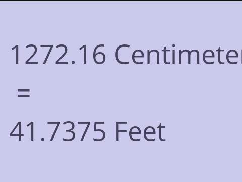 1272.16 CM TO FEET