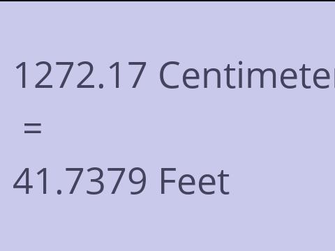 1272.17 CM TO FEET