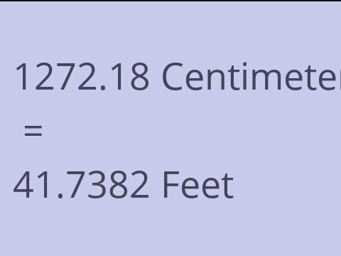 1272.18 CM TO FEET