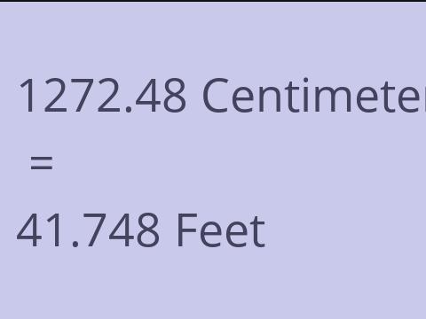 1272.48 CM TO FEET