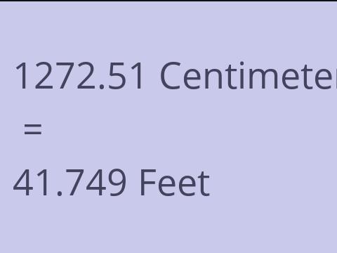 1272.51 CM TO FEET