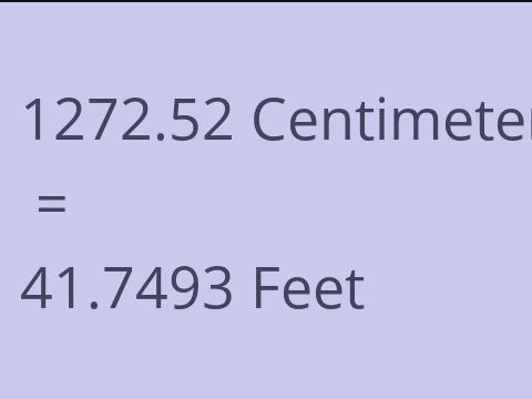 1272.52 CM TO FEET