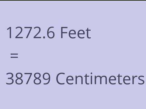 1272.6 FEET TO CM