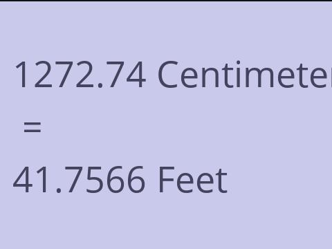 1272.74 CM TO FEET