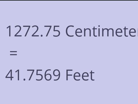 1272.75 CM TO FEET