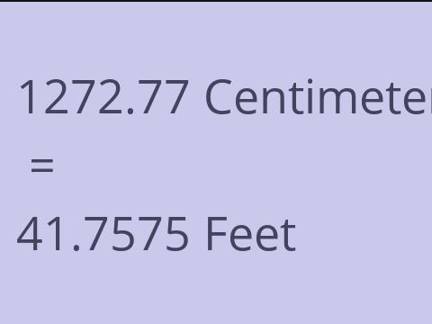 1272.77 CM TO FEET