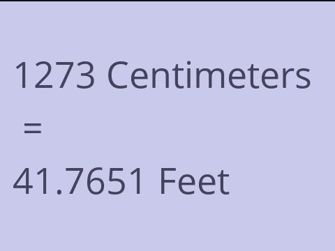 1273 CM TO FEET