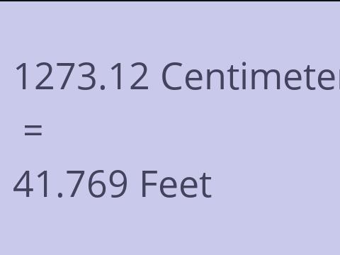 1273.12 CM TO FEET