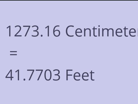 1273.16 CM TO FEET