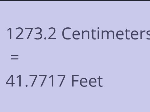 1273.2 CM TO FEET