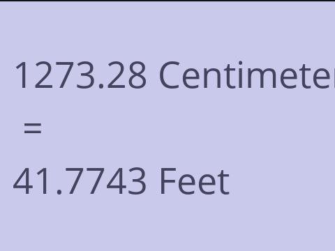 1273.28 CM TO FEET