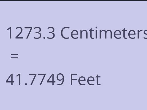 1273.3 CM TO FEET