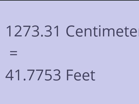 1273.31 CM TO FEET