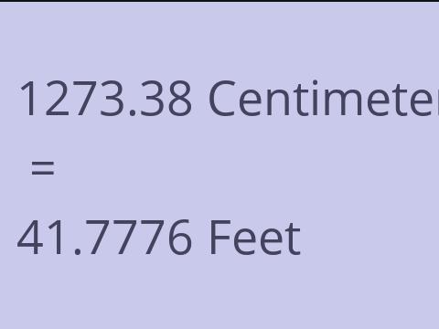 1273.38 CM TO FEET