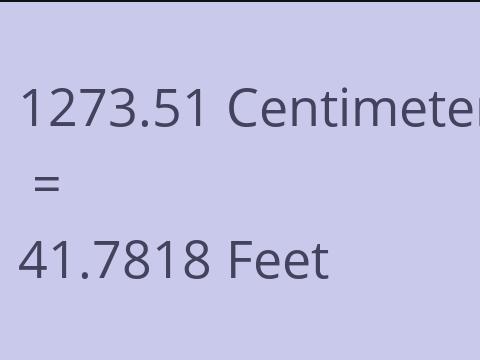 1273.51 CM TO FEET