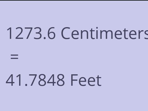 1273.6 CM TO FEET