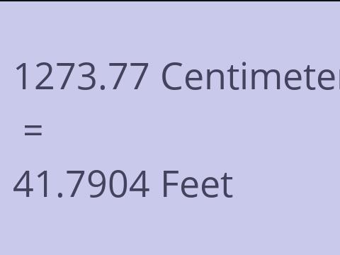 1273.77 CM TO FEET