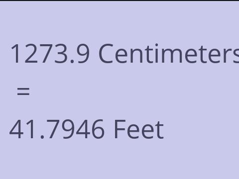 1273.9 CM TO FEET