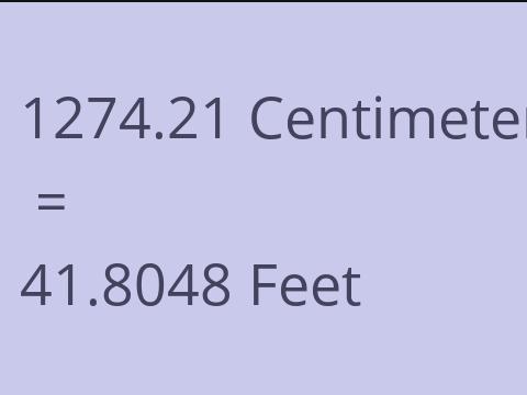 1274.21 CM TO FEET