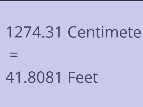 1274.31 CM TO FEET