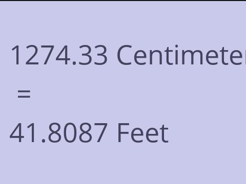 1274.33 CM TO FEET