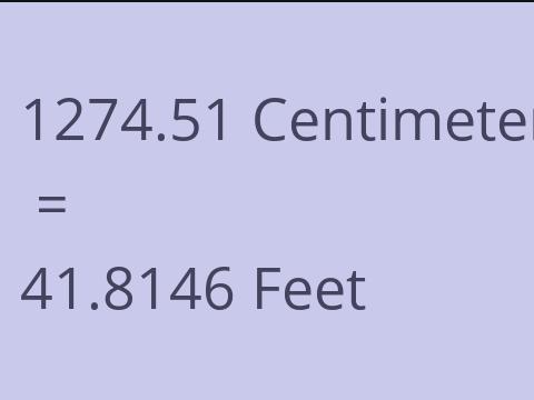 1274.51 CM TO FEET