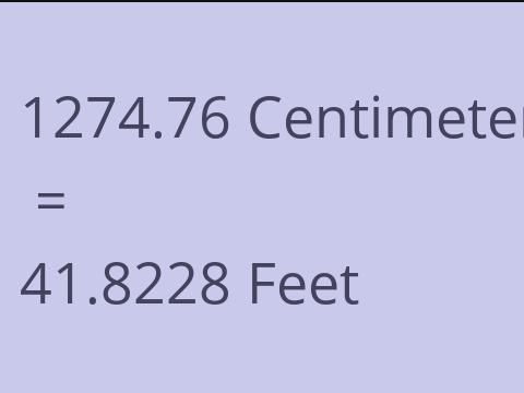 1274.76 CM TO FEET