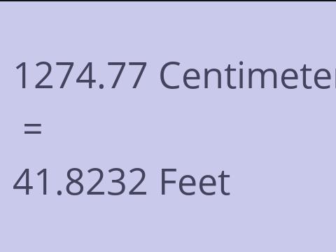 1274.77 CM TO FEET