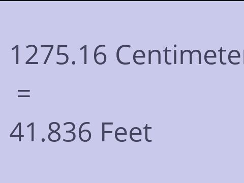 1275.16 CM TO FEET