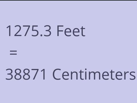 1275.3 FEET TO CM