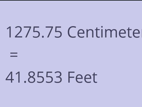 1275.75 CM TO FEET