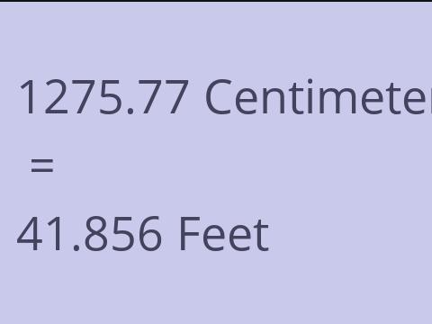 1275.77 CM TO FEET