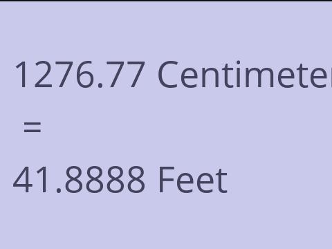 1276.77 CM TO FEET