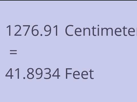 1276.91 CM TO FEET