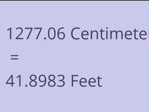 1277.06 CM TO FEET