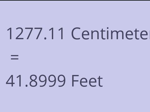 1277.11 CM TO FEET