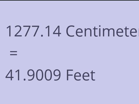 1277.14 CM TO FEET