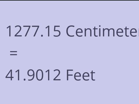 1277.15 CM TO FEET