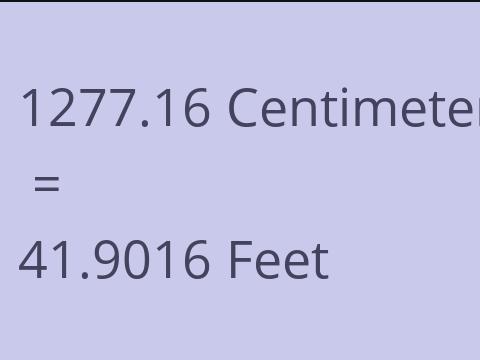 1277.16 CM TO FEET