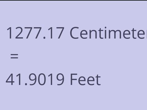 1277.17 CM TO FEET