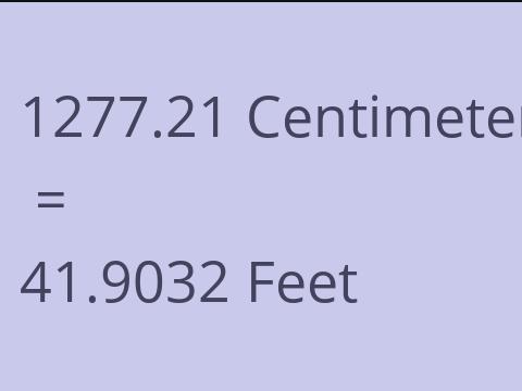 1277.21 CM TO FEET