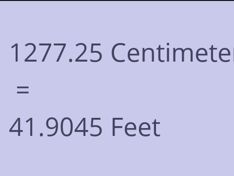 1277.25 CM TO FEET